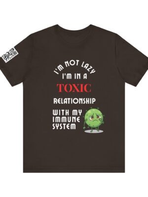 Toxic Relationship Tee, Funny Graphic T-Shirt for Health Enthusiasts, Unisex Humor Shirt, Quirky Casual Wear, Perfect Gift for Friends
