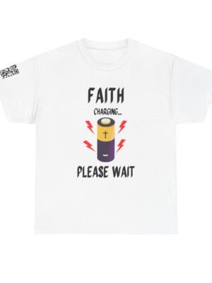 Faith Charging Unisex Tee | Perfect for Faith-Based Gifts, Spiritual Growth, Daily Motivation, Casual Wear, Inspirational Apparel