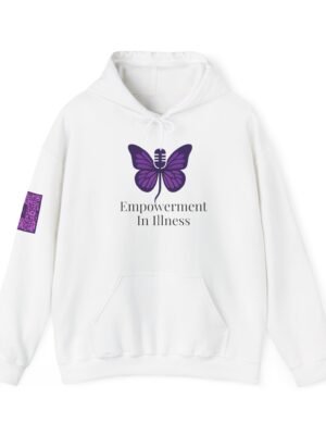 Empowerment Butterfly Hoodie, Unisex Sweatshirt for Illness Awareness, Comfortable Gift, Mental Health Support, Casual Cozy Top