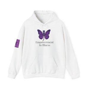 Empowerment Butterfly Hoodie, Unisex Sweatshirt for Illness Awareness, Comfortable Gift, Mental Health Support, Casual Cozy Top